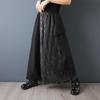 Black Plus Size Vintage High Waist Casual Loose Summer Wide Leg Pants Women Trousers