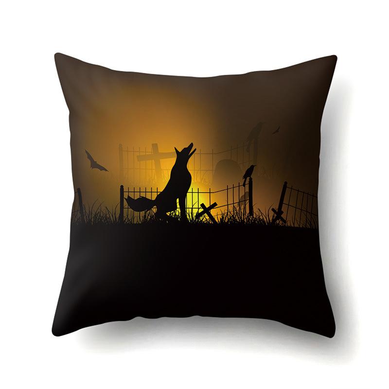 Halloween Polyester Pillowcase Car Pumpkin Sofa Cushion Cover Office Home Living Room Pillowcase