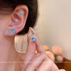 Raising Ear Holes Burst Blue Zircon Earbone Nails, Small Sleeping Ears, Popular Earrings In 2025