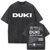 Washed Vintage Rapper Duki ADA Tour  T Shirt Mens Hip Hop Oversized Short Sleeve Tshirt Men Fashion High Quality Streetwear