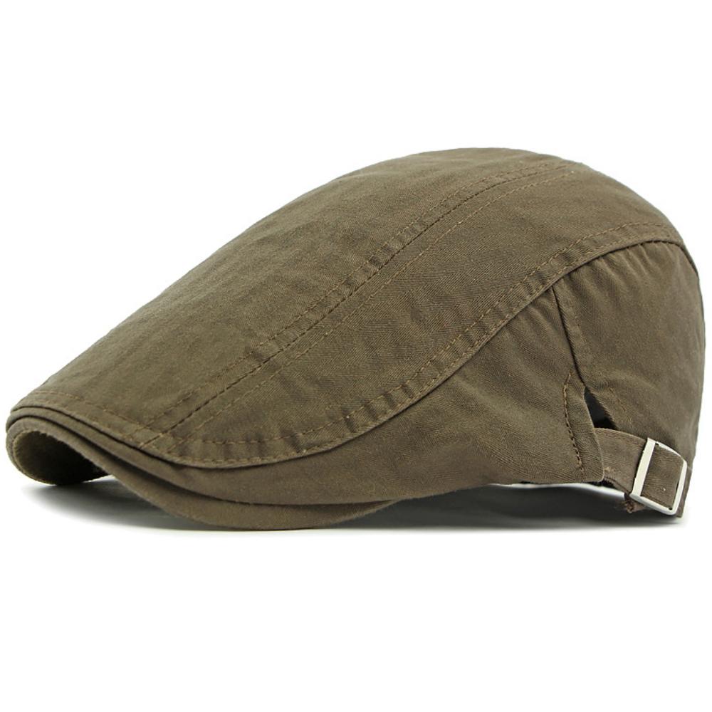 HT4675 Men Women Beret Cap Classic 100% Cotton Spring Summer Sun Hat Male Female Beret Hat Adjustable Ivy Flat Cap Artist Berets