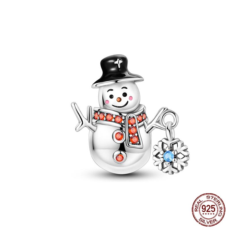 New Copper Fashion Christmas Snowman Elk Ice Boots Charm Bead Suitable For Brand Original Bracelet Diy Jewelry Gift