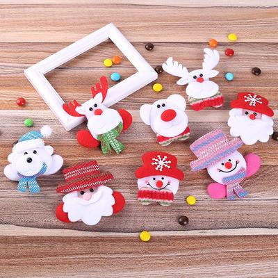 Christmas Decorations Led Brooch with Led for Adult Children Cartoon Hairpin  Holiday Supplies Party Supplies