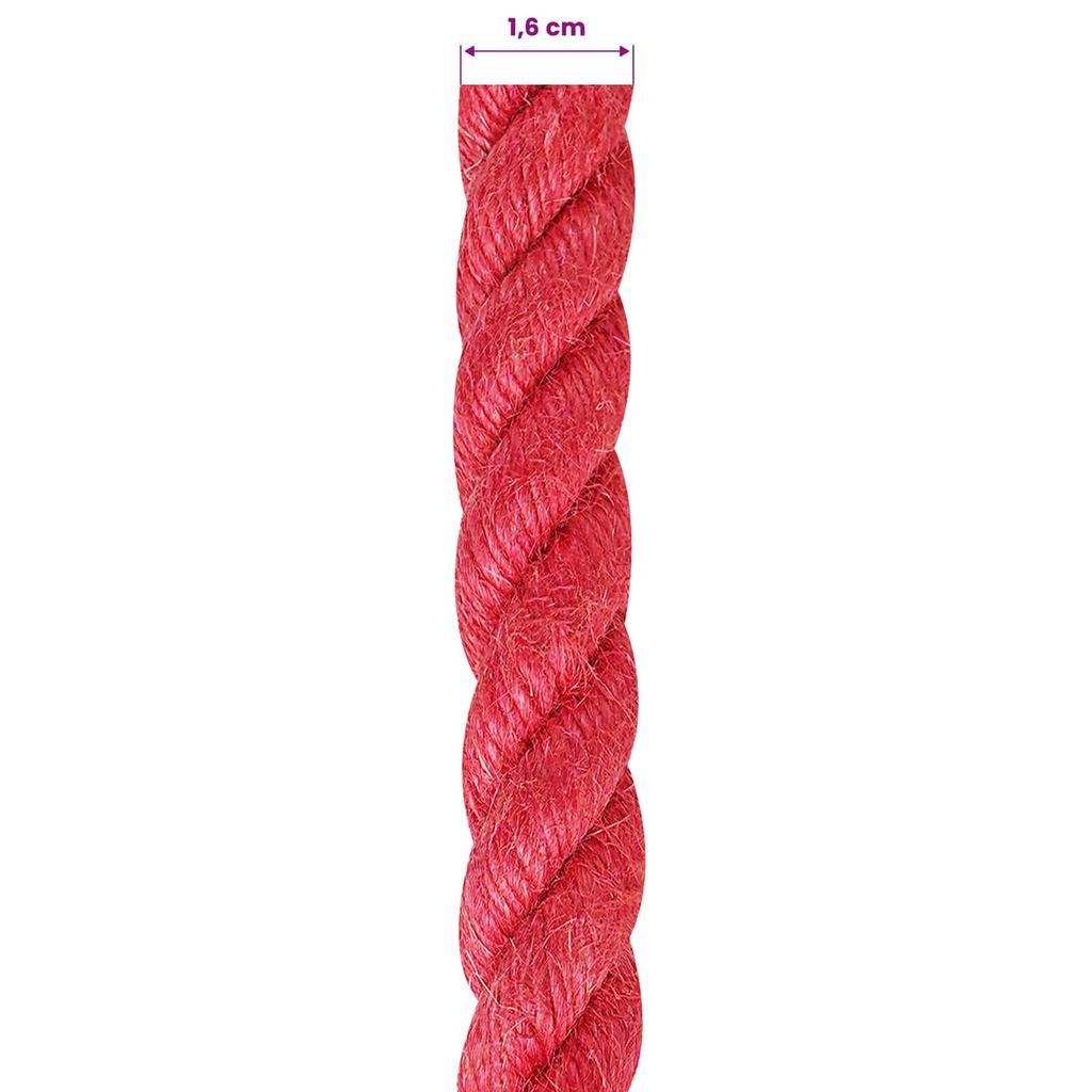 Jute Rope Red 100percent Tossa Jute