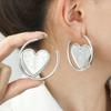 European & American C-Shaped Heart Velvet Stud Earrings for Women – Elegant Korean Style Accessories.