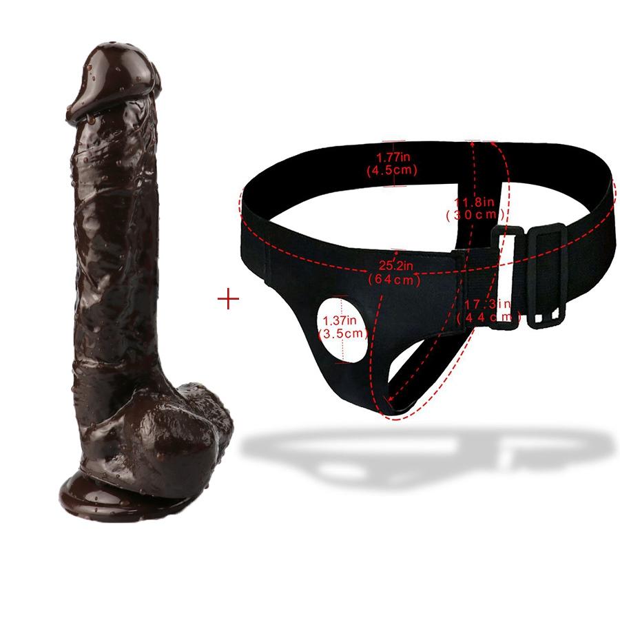 Strap-On Adjustable Dildo for Anal Strapon Toys for Adults Realistic Penis Sex Toys Soft Sex Shop for Lesbian Couples