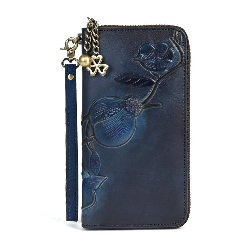 

New Genuine Leather Women s Handbag with Layered Cowhide and Vintage Design, Women s Long Wallet, European and American Vintage Wallet