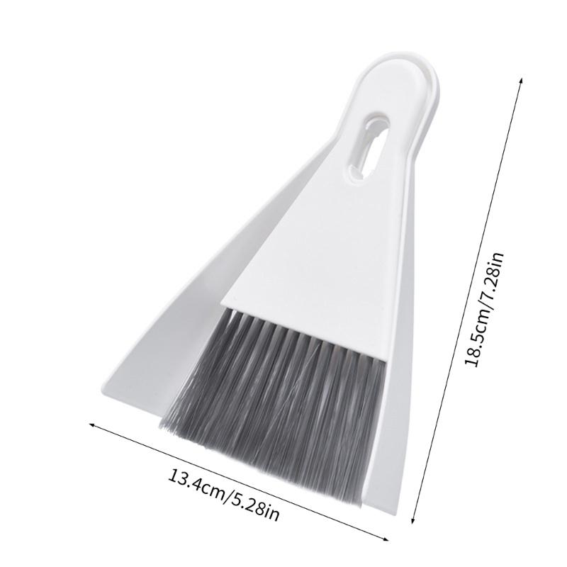 Dense Brush Dustpan Combination Modifiable Brush Space Saving Design Compact Desktop Broom And Dustpan Set
