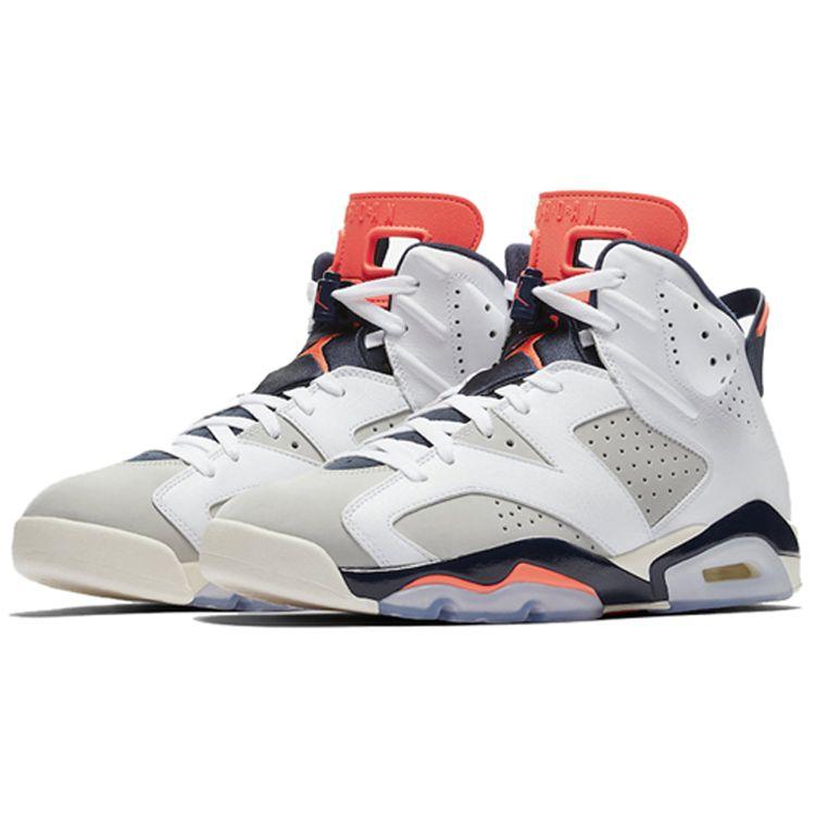 Air Jordan 6 Retro Tinker Men Sneakers Red White Infrared-23-Neutral-Grey-White-Sail 384664-104