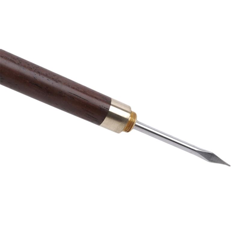 Sandalwood Tea Stainless Steel Knife Dedicated Tea Needle Tea Accessories Teasets Spiral Tea Knife