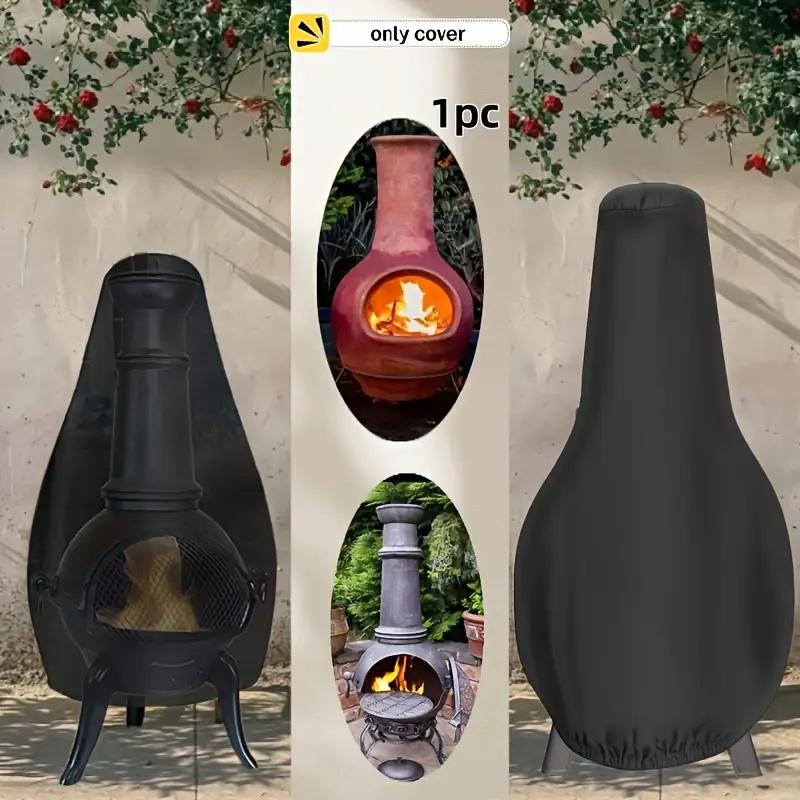 Robuste Outdoor-Kamin- und Feuerstellenabdeckung - Winddichte Oxford-Gewebeheizung mit Kordelzugverschluss, Allwetter-Terrassenheizungsabdeckung