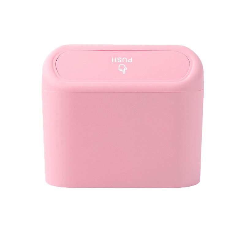 Top Quality Car Bin Hanging Vehicle Trash Garbage Dust Case Storage Box Black Square Pressing Type Can Auto Interior Accessories