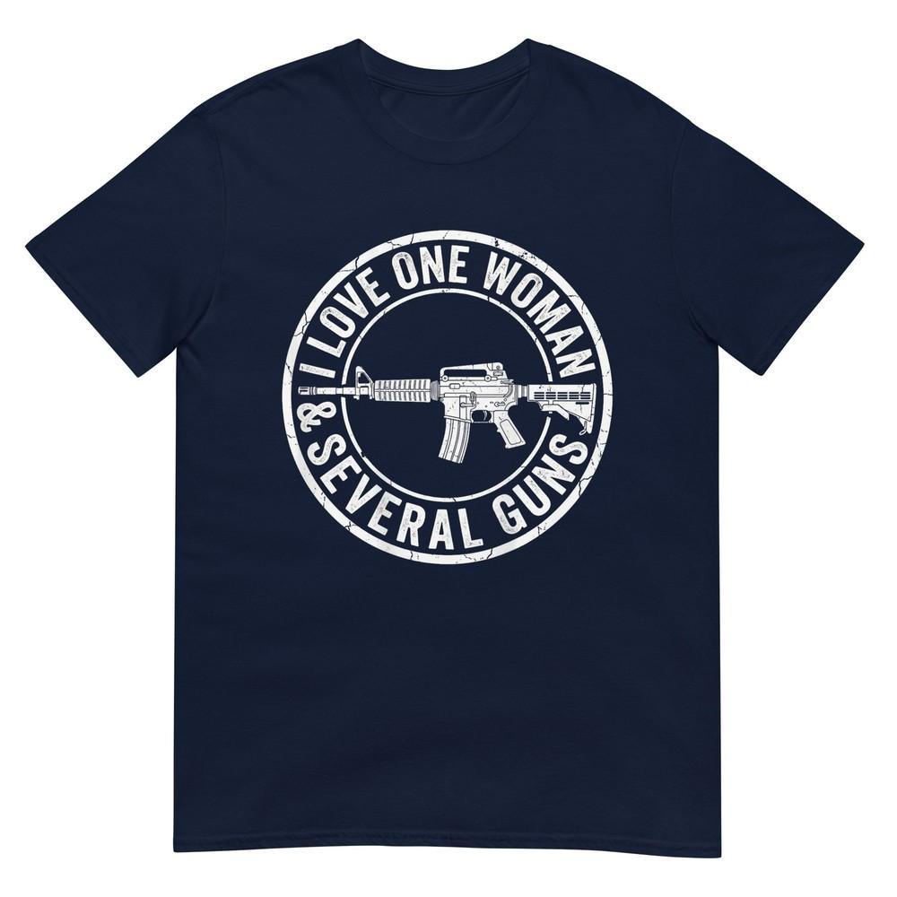 I Love One Unisex Several Guns Husband Funny Gun (On Back) Tshirt S