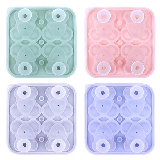 Formička na led ve tvaru koaly 4-dutá silikonová forma na čokoládu a dorty bez BPA výrobník ledu ve tvaru koaly na koktejly a nápoje