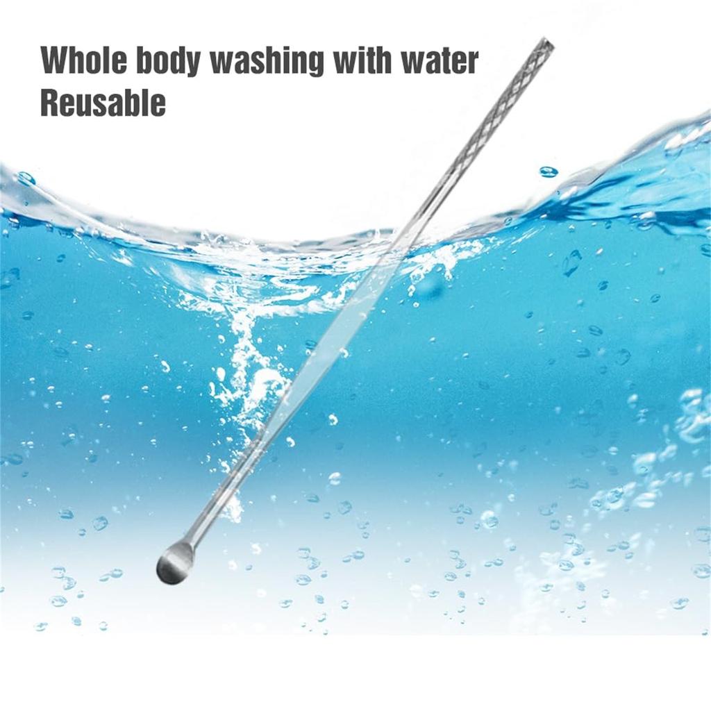 Innovative Ear Wax Cleaning Tool, 6-Piece Stainless Steel Ear Cleaner Remover, Ear Cleaner With Storage Bag For Cleaning Earwax