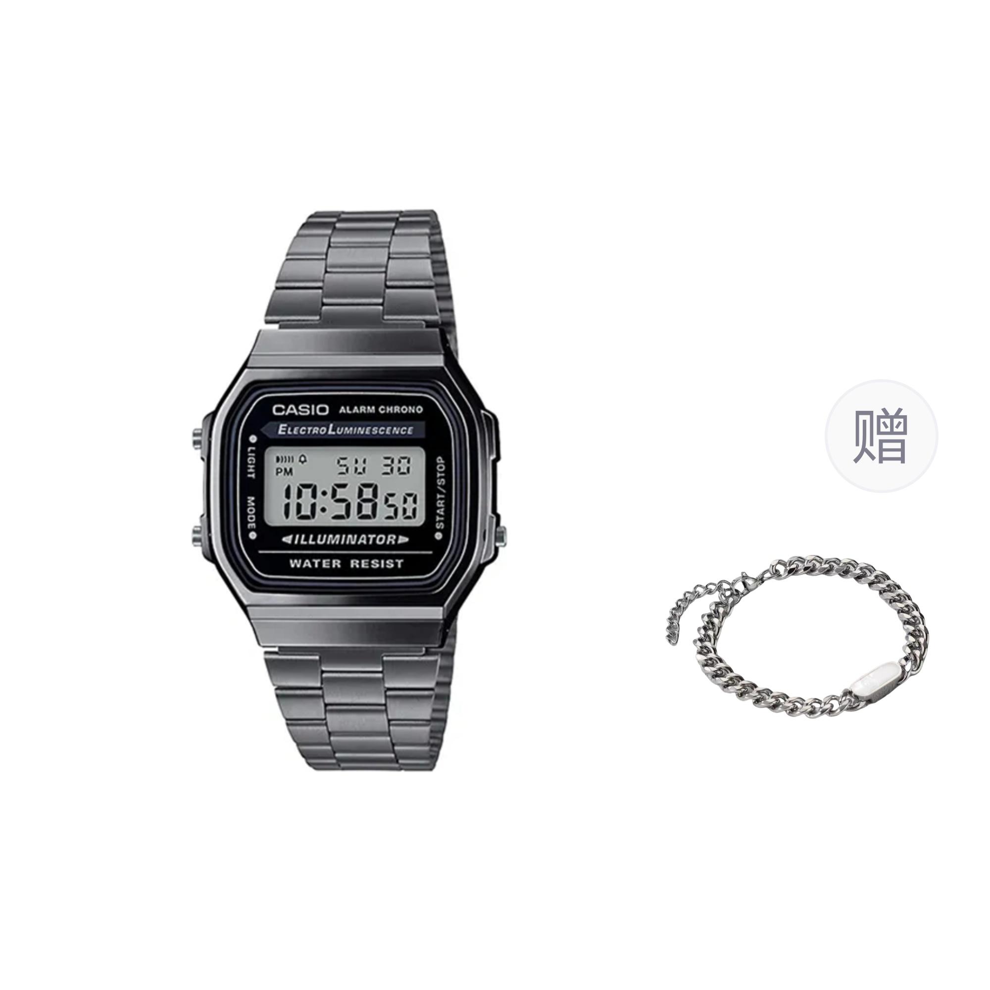 CASIO Men Black Watch A168WGG-1A- Black