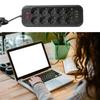 Surge Protector EU 10-Outlet Strip Built-in USB Ports Surge Protection Overload Protection Space-saving Layout