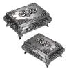 Flower Trinket Boxes Collectible Painted Alloy Jewelry Storage Container