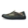Fashion XiaGuoCai 2017 Neue Wasserdichte Herren Slipper Slip-on Mode Auto Echtes Leder Herren Freizeitschuhe Sommer Mesh Dermal L47 35