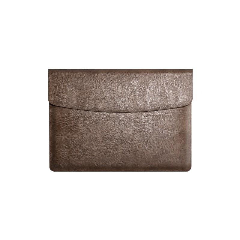 Premium Leather-Style Laptop Sleeve MacBook Air 13 14 16 Inch M1 M2 With Magnetic Flip Cover Shockproof Lining