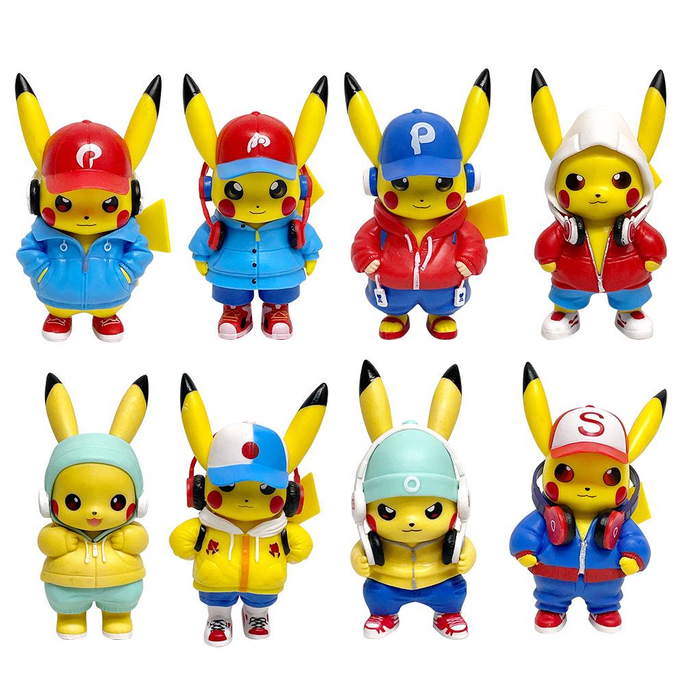New Pocket Monsters Cartoon Movie Anime Character Pikachu Gengar Mewtwo Gurado Action Model Toy Blind Box Random Trendy Mystery Surprise Collectible