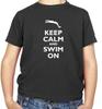 Keep Calm And Swimming On Kids T-Shirt - Swimmer - - Sports - Gym - Pool