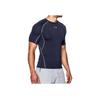 Under Armour HeatGear Armour Korte Mouw Compressie Shirt Heren Middernachtblauw 1257468-410