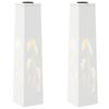 Solar LED Path Light 2 Pcs White Cold Rolled Steel