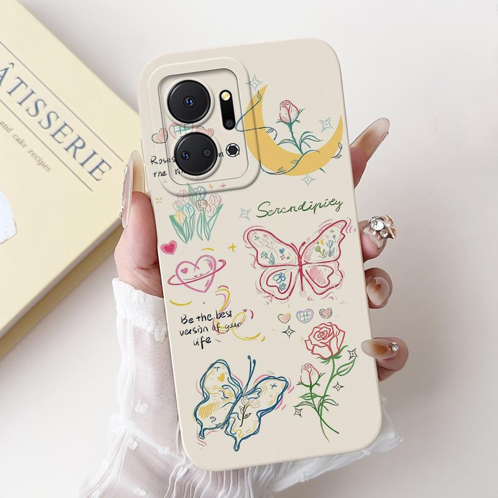 Luxury Painted Cover For Honor X7a 4G Case 2023 Silicone Soft Fundas Phone Case For Honor X7A X 7a HonorX7a Coque Capa