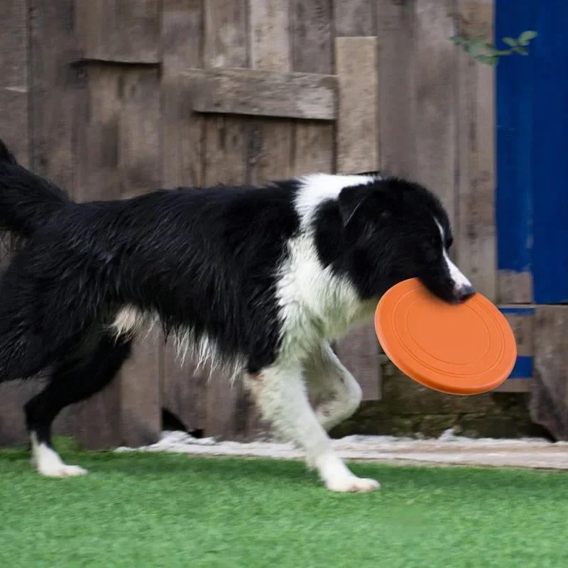 Soucoupe volante en Silicone, jouet amusant pour chien et chat, jeu pour chien, disques volants résistants à mâcher, entraînement interactif pour chiot, fournitures pour animaux de compagnie
