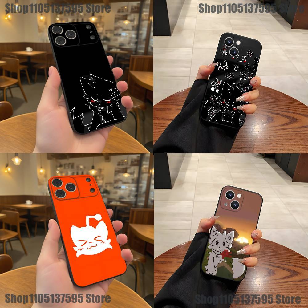 Cute B- Boykisser Cartoon Phone Case For iPhone 17,16,15,14,13,12,11,Pro,XS,Max,XR,Plus,E,SE4,Mini Black Soft Cover