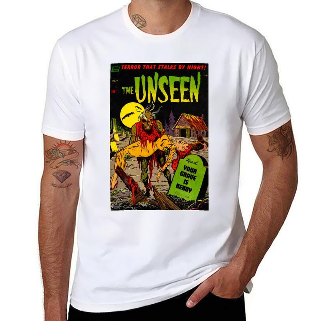 The Unseen 9 Cover Comic Precode Tshirt Antiwrinkle Short Sleeve Tshirt