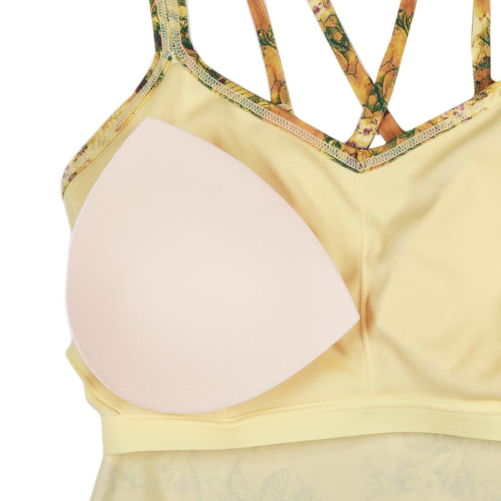 Atsugi Clear Beauty Active Yoga Size with a Floral Print Stretch Fit and Cross Back Bra, 97815AS, Women's, Black, M,