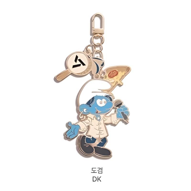 Seventeen X The Smurfs Metal Keyring | Random / Member Select | Korea Limited