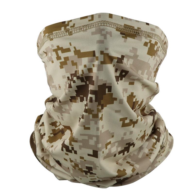 Men's Camouflage Ice Silk Neck Gaiter: Versatile, Breathable Sun Protection Headscarf for Outdoor Cycling