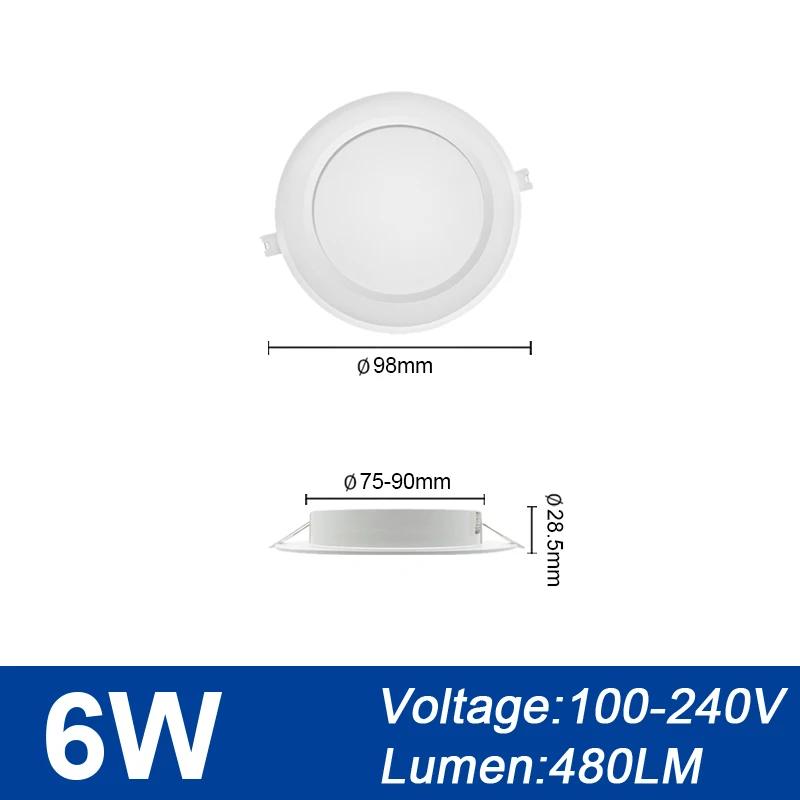 2pcs/lot LED Downlight 110V 220V Ceiling Light 17W 20W 24W Recessed Led Down Light Round Panel Light Spotlight Indoor Lighting