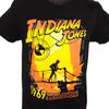 Indiana Jones 100% Cotton T-shirt Mens Tees Top Mens Size Small Black 1969 Worldwide Expeditions Retro