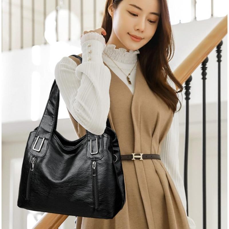 Fashion Top-Handle Tote Bags For Women Luxury Leather Handbag And Purse Ladies Shoulder Crossbody Bag Casual Tote