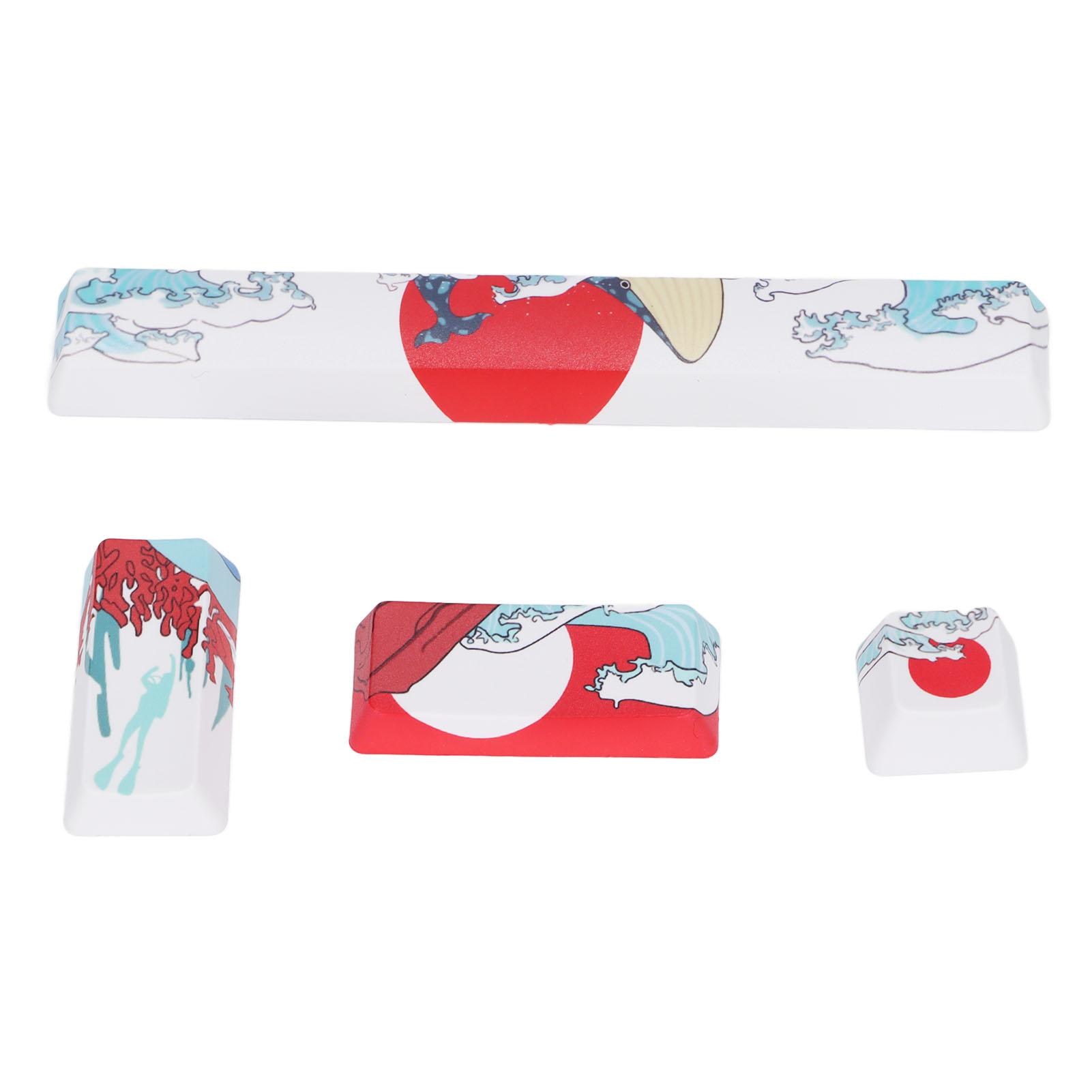 

4 шт. Пользовательские колпачки для клавиш Удобное ощущение Износостойкость Мультяшный рисунок DIY PTB Колпачки для клавиш для