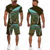 3D Fishing Printed Men's Casual Loose Tees/Trosuers/Suits Spring Summer Oversized Harajuku Funny Graphic Top Shorts Clothing Set