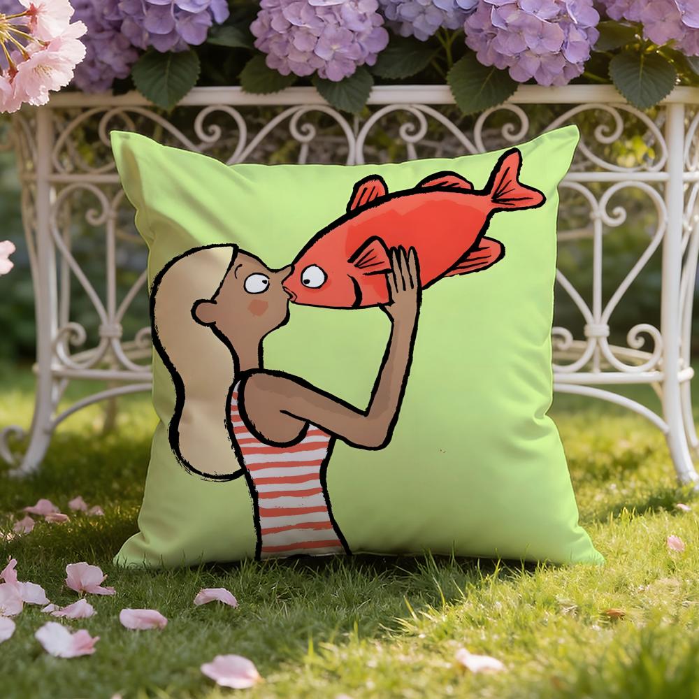 Ästhetische Kunst J-Jean-Jullien Kissenbezug Home & Auto Doppelszenen-Kissenbezug: Wendbar für höchsten Tragekomfort