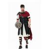 Roma Savaşçısı Spartalı Kostümü Erkek Cosplay Kıyafeti Pelerinli Kapüşonlu Tunik Kol Bacak Bantları Kafa Bandı Kılıç Kalkan