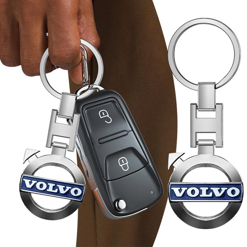 Porte-clés de voiture Porte-clés Pendentif Porte-clés en métal Emblème Pour Volvo 240 C70 S40 S50 S60 S70 S80 S90 V40 V50 V60 V90 XC40 XC60 XC90 Vnl Camion