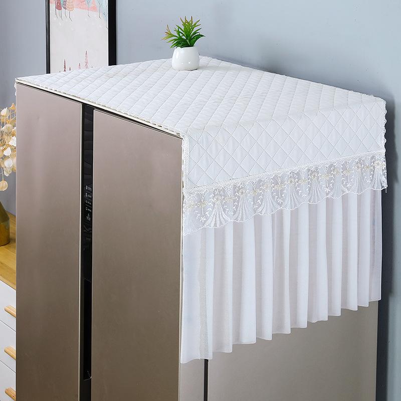 1pcs Single and Double Door Refrigerator Top Dust Cover Anti Pollution and Sun Protection Cover Universal Microwave Washing Machine Cover Towel