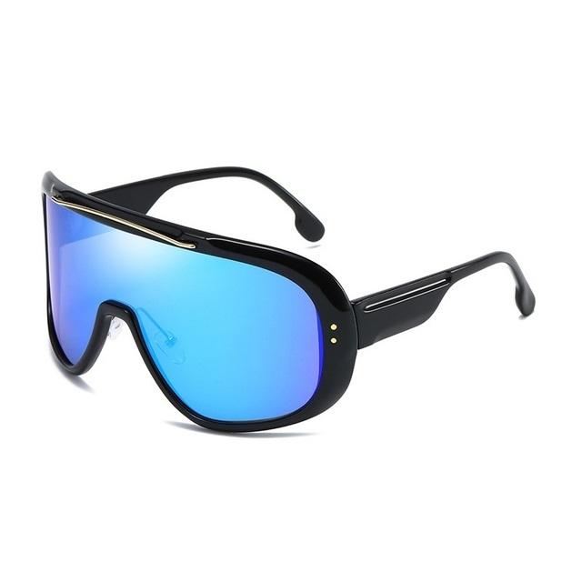 Mirror Shield Visor Mask Sunglasses Women Men  Oversized Windproof Glasses One Peice Big Frame Goggles Shades Sport Uv400
