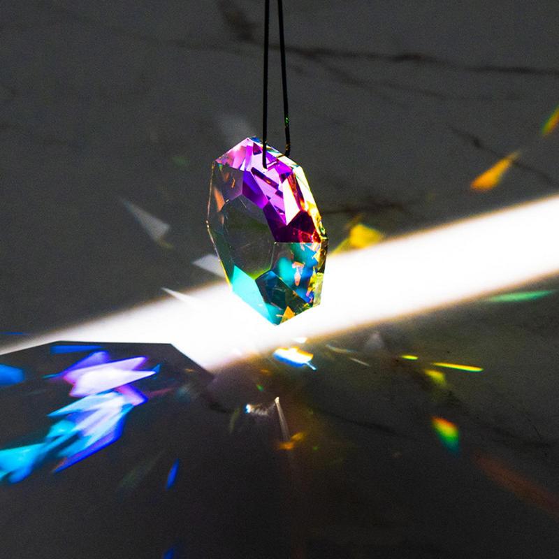 1 Pc Colorful Crystal Glass Prism Ball Suncatchers Pendant Home Garden Craft Decoration Valentine's Day Mother's Gift