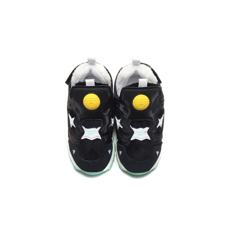 Reebok Doraemon X Instapump Fury Trendy Sports Casual Low-Top Walking Shoes Baby Shoes Black White GV7286