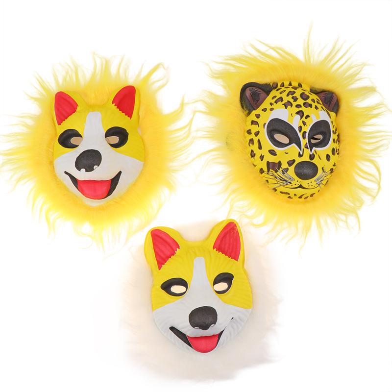 Simulering 3D Eva Djurmask Valp Leopard Schimpansmask Semesterfest Maskerad Cosplaymasker Kostymrekvisita Festtillbehör