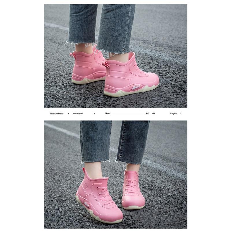 Women's Waterproof Short Ankle Boots Non-Slip Leather Sneakers Comfortable Casual Shoes