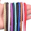 5 Yards/lot 6mm 7mm Round Braided Leather Cords PU Leather Cord Cordon Cuir For Bracelet Necklace DIY Jewelry Making